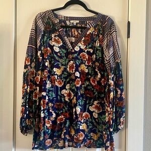 Jodifl L/S Top, colorful flowers, Size: M
